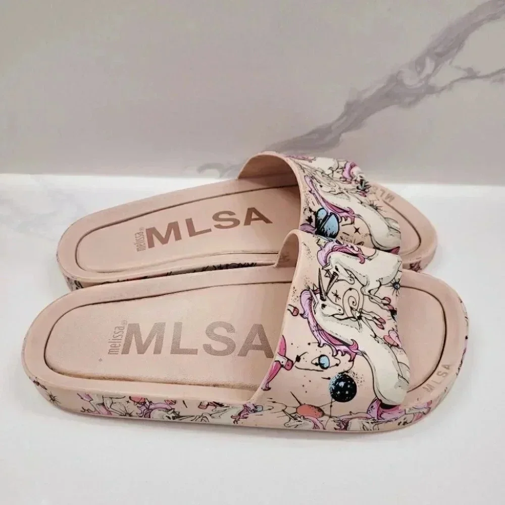 Mini Melissa Girls Unicorn Pool Slide Sand…